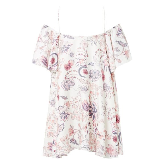 SEED HERITAGE White Floral Frill Cold Shoulder White Mini Dress RRP$219 - Picture 4 of 8
